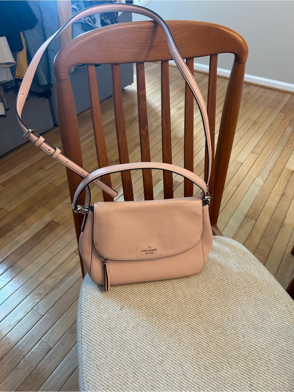 Kate Spade Light Pink Leather Crossbody Bag